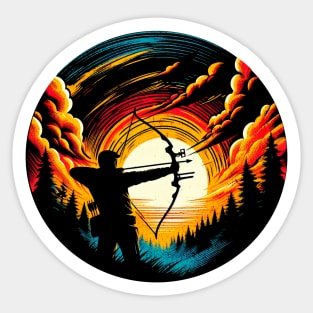 Archery Vintage Design Sticker